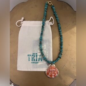 Turquoise and shell necklace